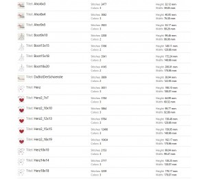 Stickserie - Strichmännchen LIEBE